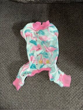 Kyeese Wear Soft Flamingo Dog Pajamas Size Small